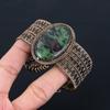 Ruby Zoisite Gemstone Pure Copper Wire Wrapped Handmade Cuff/ Bangle Jewelry For Gift