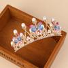 1 шт. Принцесса Корона Тиара для Девочки День Рождения Свадьба Модель Подиум Королева Корона Жемчужина Бабочка Украшения Для Волос