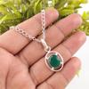 Овальный зеленый оникс драгоценный камень 925 стерлинговое серебро подарок для мамы модная подвеска ювелирное изделие PP-6-16