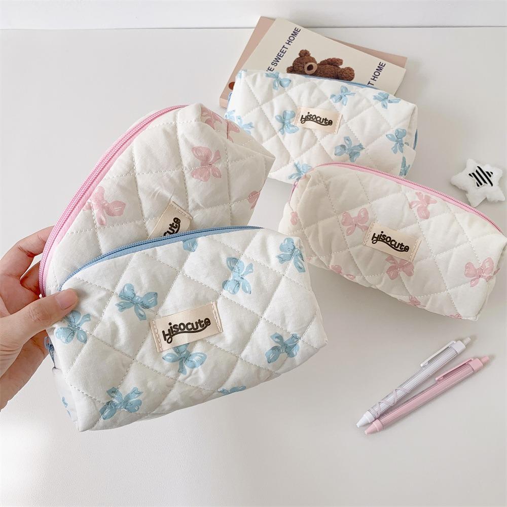Multi-function Pen Bag Bowknot Stationery Organizer Portable Pen Box Gift