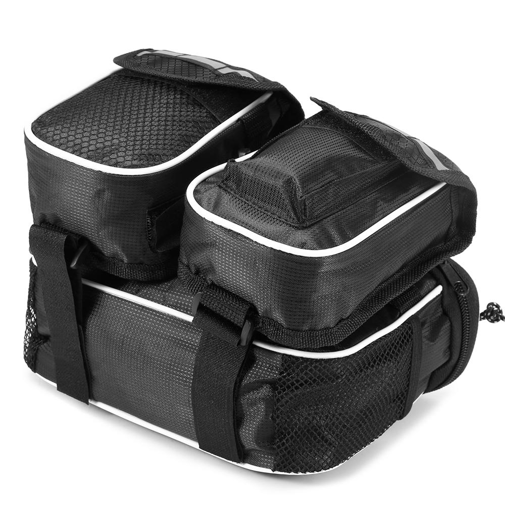 Lixada велосипедная верхняя сумка-труба с дождевиком, водонепроницаемый кофр на переднюю раму горного велосипеда