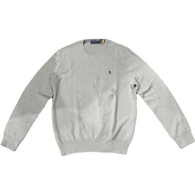 Мужской трикотажный свитер Polo с вышивкой логотипа, круглым вырезом, длинными рукавами, из хлопка 710920651-003