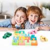 Wooden Geometric Shape Matching Puzzle Logical Thinking Assembled Building Blocks  Preschool