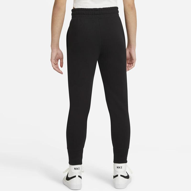 Nike Спортивные штаны с маленьким логотипом, однотонные, детские, черные, DC7211-010