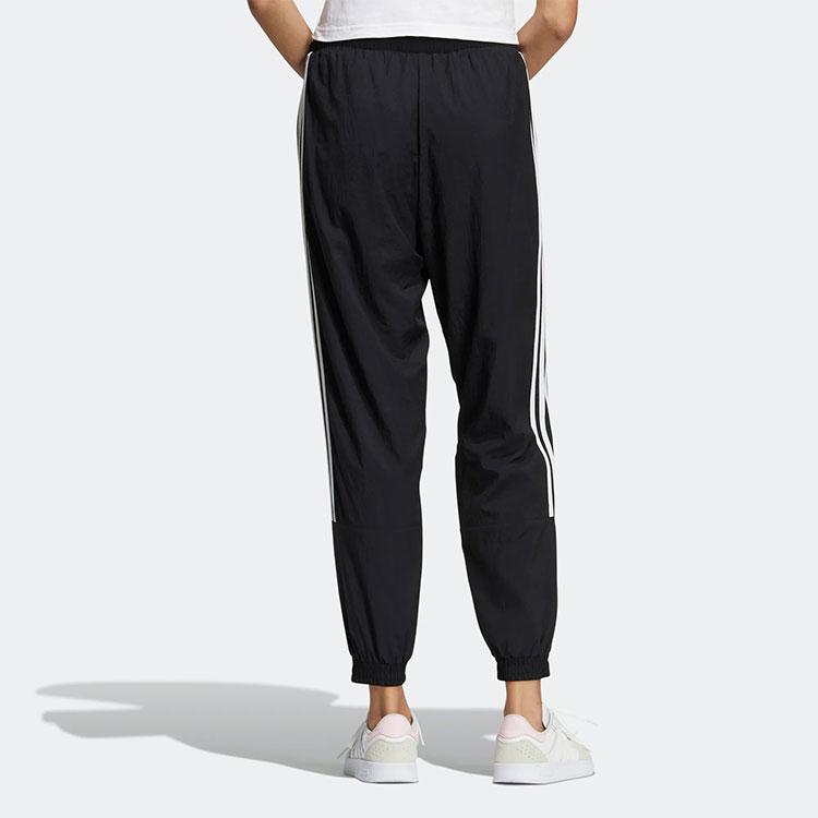 Adidas Neo Logo Tape Cuffed Track Pants Women Bottoms Black HM9561