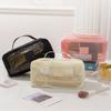 Hollow Large Capacity Makeup Storage Bag Women Multifunctional Mesh Tote Cosmetic Case Bag Travel Transparent Toiletry Pouch