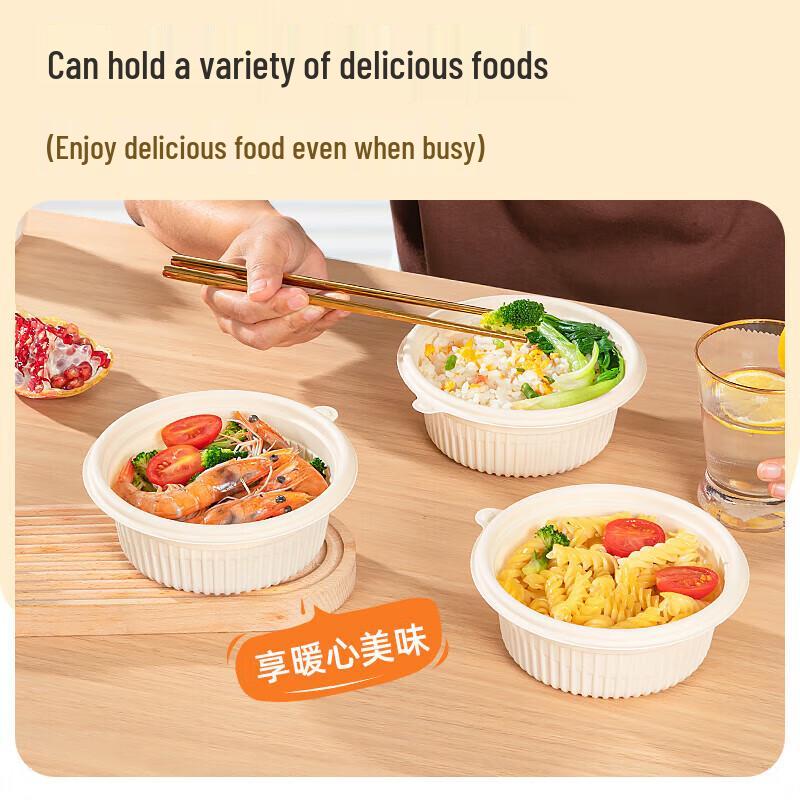 temeiju Экологичные одноразовые контейнеры для приготовления еды из кукурузного крахмала с крышками