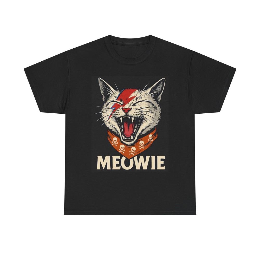 Meowie Funny Graphic T Shirt Cat Jokes Unisex Heavy Cotton Tee Unisex T-Shirt