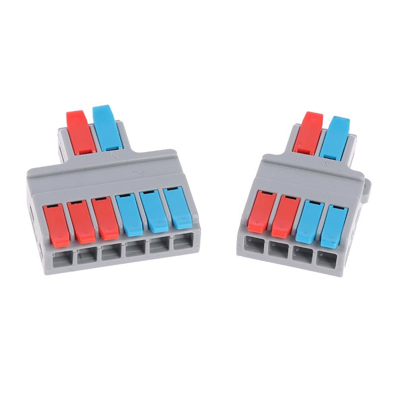 Быстрый разветвитель 2 в 4/6 выходов Проводной соединитель Универсальный соединитель для кабельной проводки