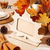 Holiday Party Decoration Wooden Pumpkin Photo Frame, Halloween Thanksgiving DIY Paintable Craft for Kids, Blank Handmade Holder Wood Picture