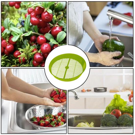 Сито для еды с черникой, дуршлаг, лоток для очистки, сливная корзина для овощей и ягод, кухонный инструмент для чистки фруктов и овощей для кондитерской