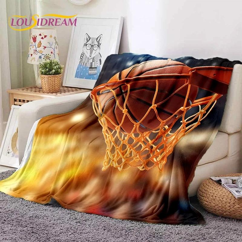Новейшее мягкое фланелевое одеяло для баскетбольной площадки, для кроватей, спален, диванов, пикников, плед для отдыха на свежем воздухе, подарок