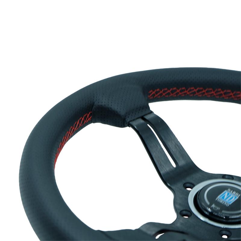 ND 13 Inch 320MM Leather Velour Foldable Steering Wheel for Car Racing Games Luxury Modified Automobile Wheel Pad