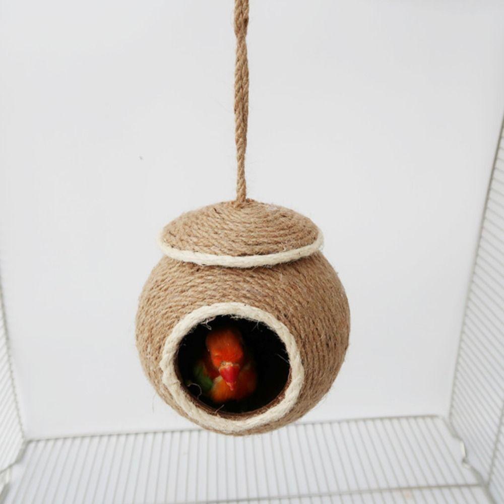 Wear Resistant Bird House Cage Toy Bite Resistant Bird Cage House  For Parrots Parakeet Hamster