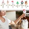 Christmas Theme Cat Licking Stick Toy Natural Matatabi Stick Chewing Toy for Various Cats Hairball Control Teaser 3Pcs