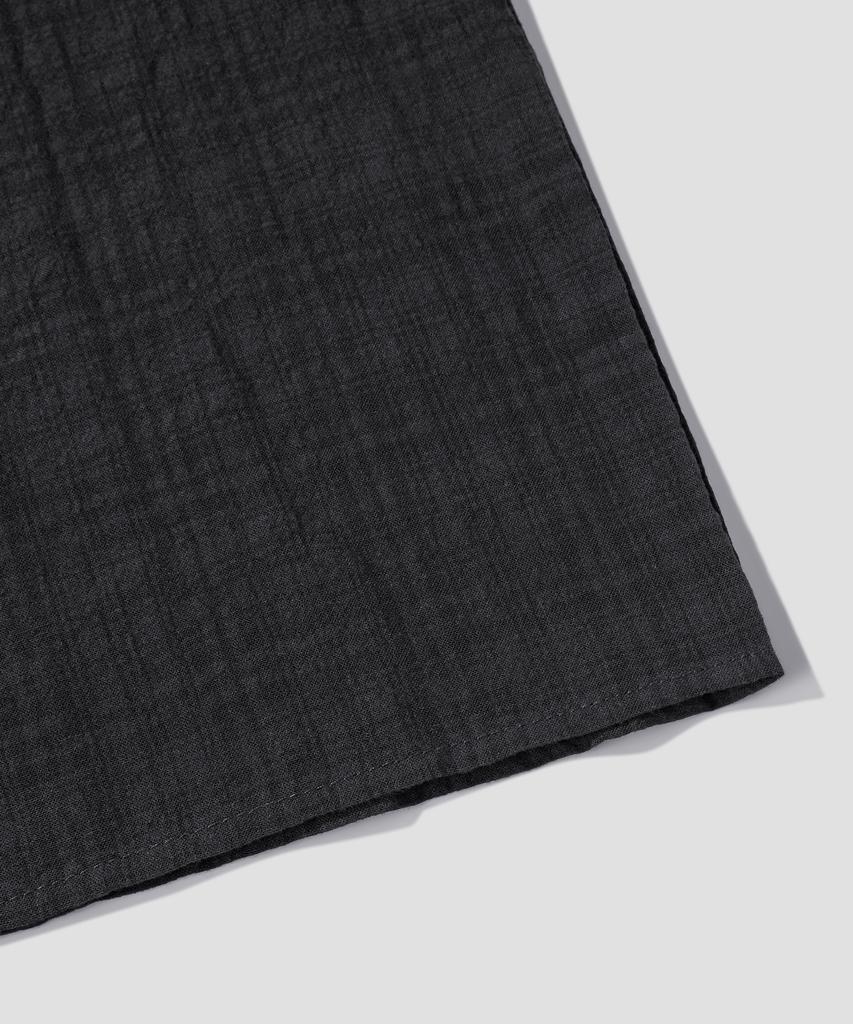 AGOD Vintage Check Front Pocket Half Shirt [Black]