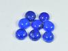 15 карат натуральный голубой лазурит круглый кабошон драгоценный камень россыпью 8 шт. лот 7X7 мм RQ-1878