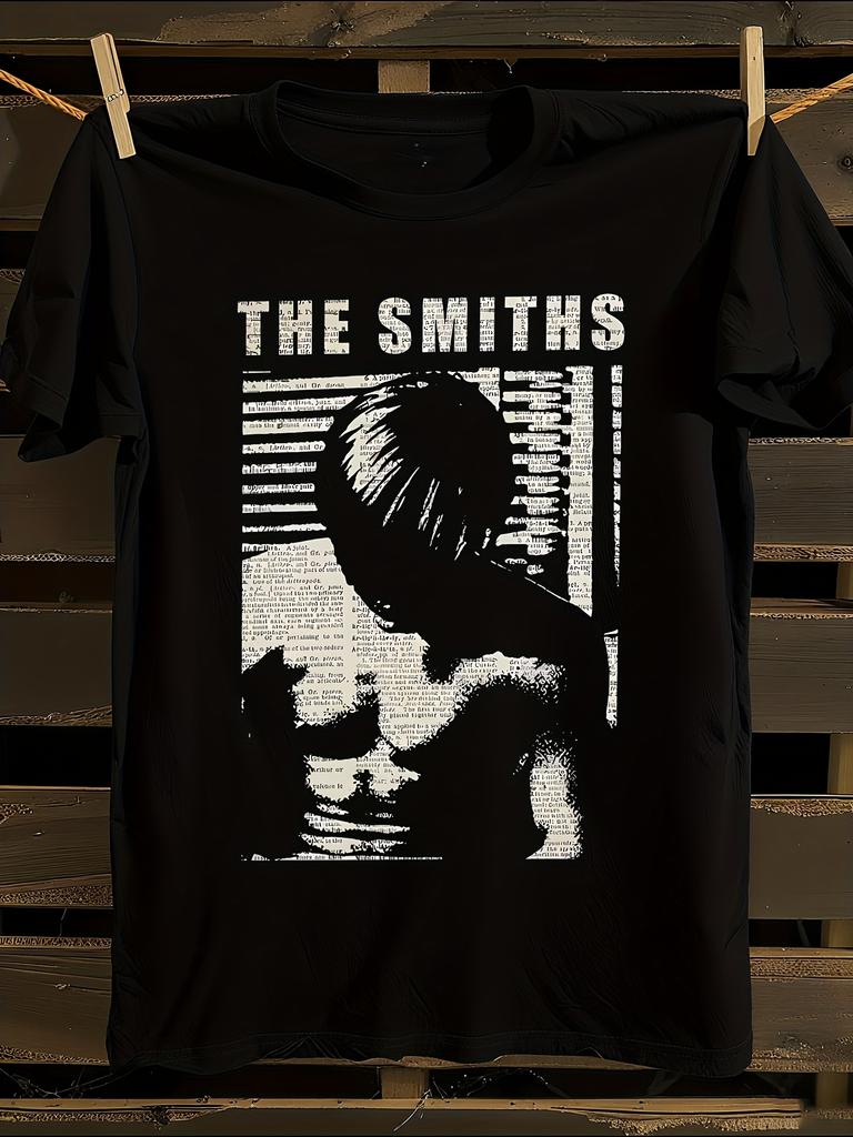 The Smiths Vintage 80s Band Graphic T-Shirt Mens Tshirt Womens Tshirts with Letters Print Short Sleeves T-Shirt Casual Street Tee Shirt Top