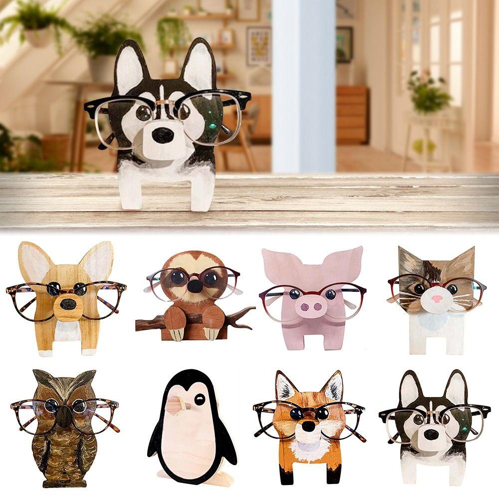 Decor Creative Animal Eyeglasses Holder Glasses Display Sunglasses Wooden Stand Display Rack