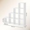 Bibliotheque de Rangement à Casiers, pour Salon, Bureau, Chambre, 10 Compartiments, Blanc