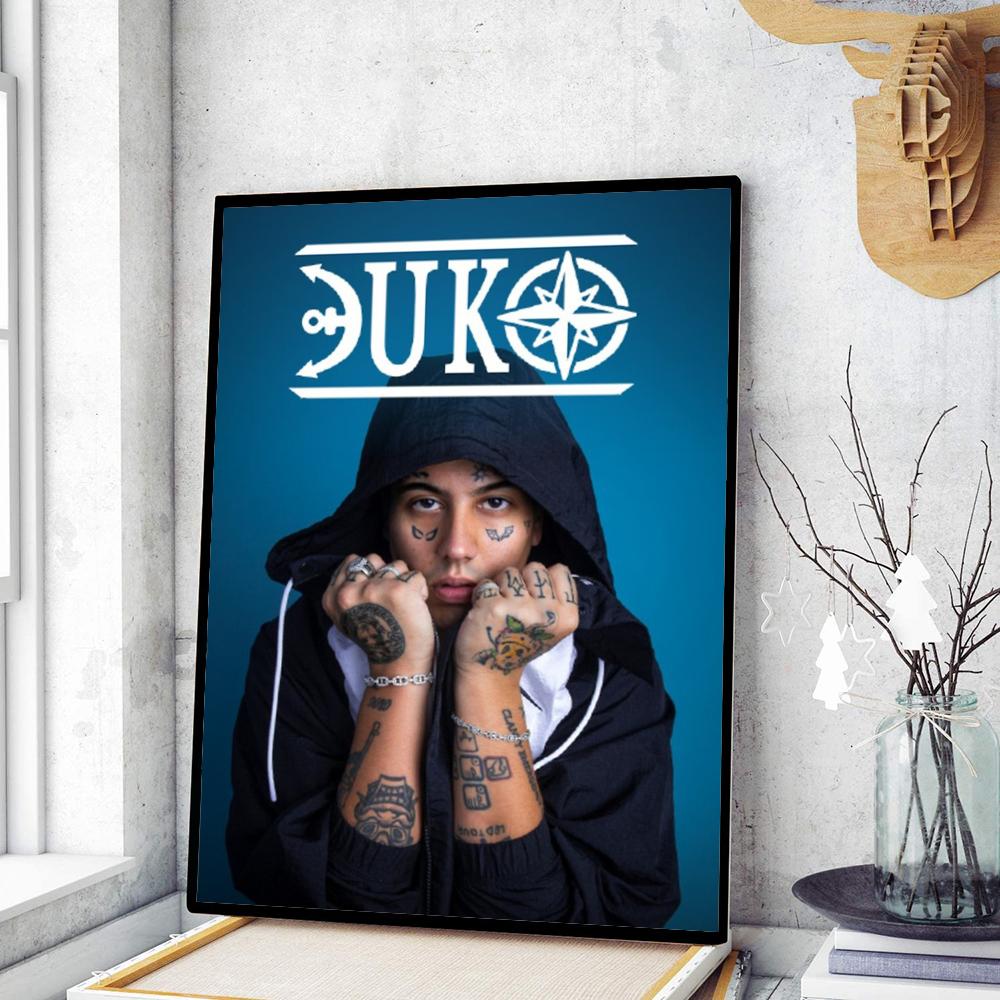 Duki Rapper Poster Movie Sticky Posters Retro Kraft Paper Sticker DIY Room Bar Cafe Esthetic Art Wall Painting