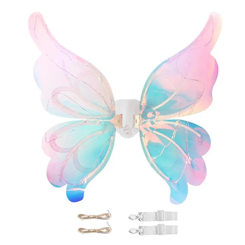 Fluttering Wings LED Electric Butterfly Wings Creative Glowing Electric Fairy Wings Party