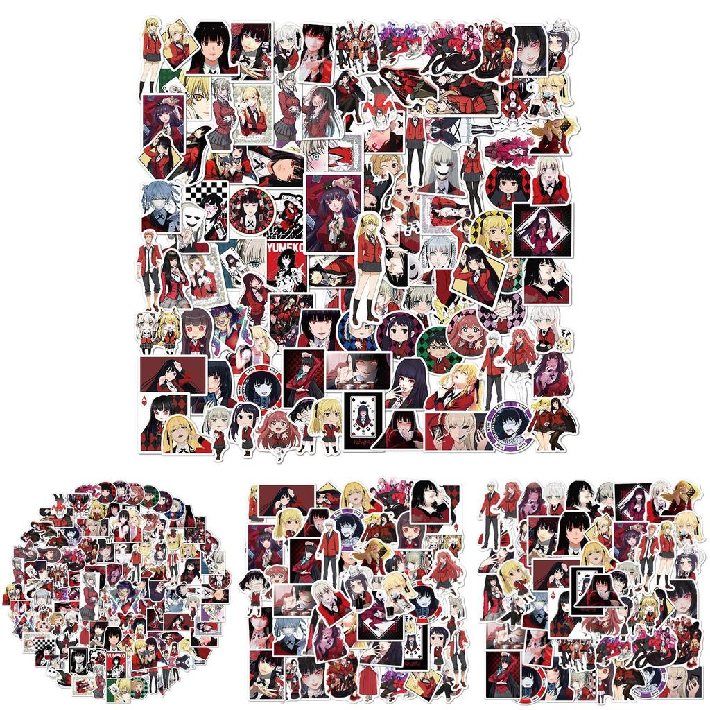 Removable Kakegurui Stickers Ideal For Phones Laptops And Refrigerators