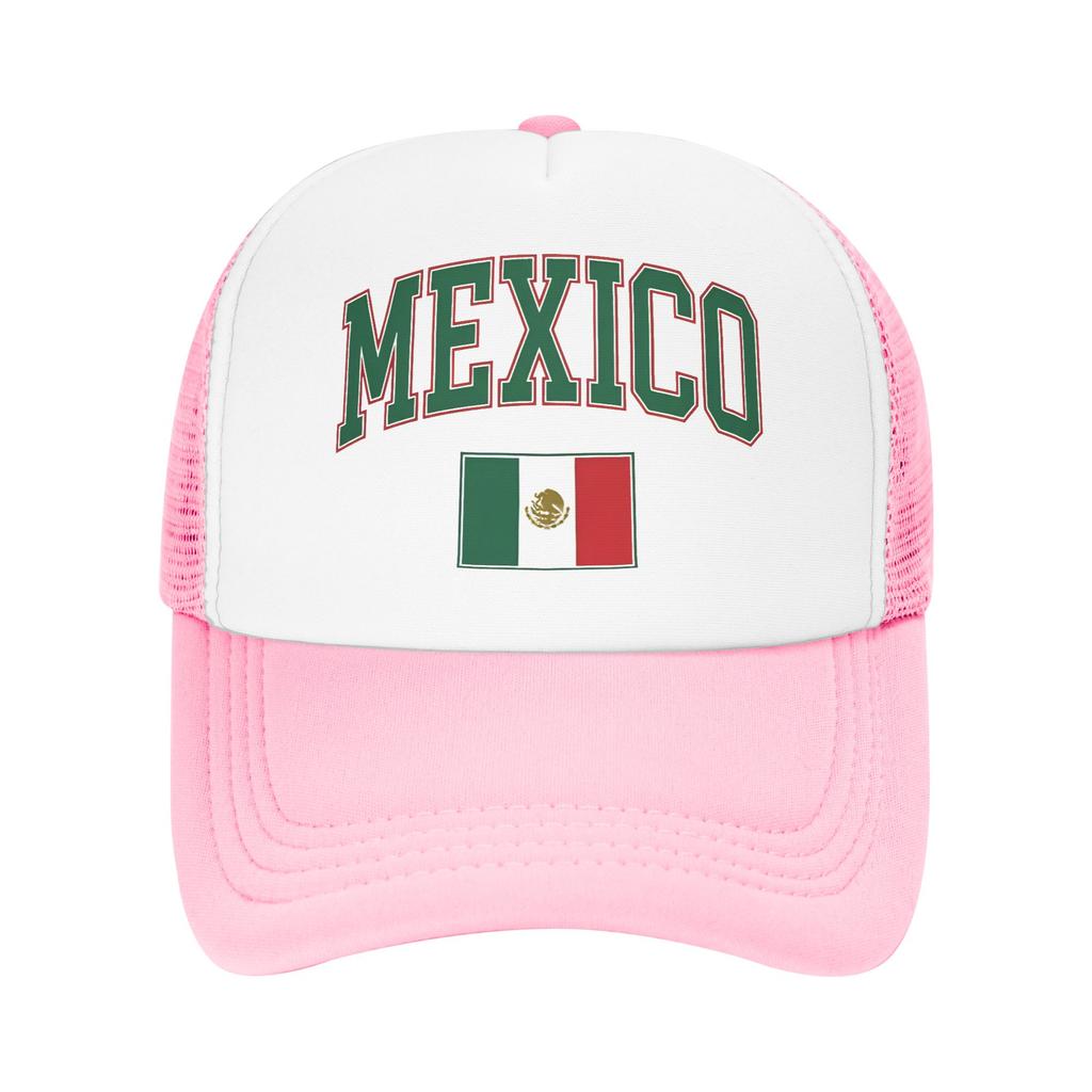Summer Mesh Sun Hats Mexico Mexican Flag Pride Heritage Spring Baseball Cap Trucker Hat UnisexTeens Sunscreen Baseball Caps