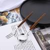 20 шт./5 шт. посуда из нержавеющей стали, нож, вилка, ложка, зеркало, серебристая, золотая, деревянная ручка, посудомоечная машина, кухонные столовые приборы в западном стиле