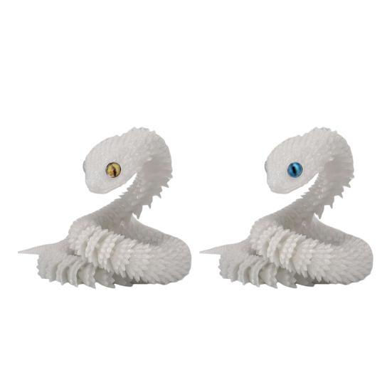 3D Змея Орнамент Модель животного Реалистичный вид Светящийся эффект Креативный Забавный 3D-печатный