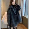 Women's Mid-Length Plaid Tweed Coat – Fall/Winter 2025 Collection
