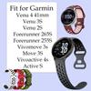 Двухцветный ремешок для Garmin Venu 4 41 мм 2S 3S, дышащий, с круглыми отверстиями, подходит для Forerunner 265s 255s, умных часов, Correa Pasek