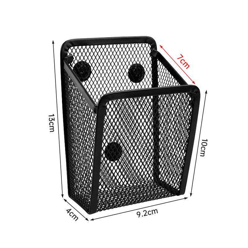 Mesh Magnetic Pencil Holder Metal Stationary Organizer Desktop Stationery Storage Mesh Basket for Refrigerator Locker Office