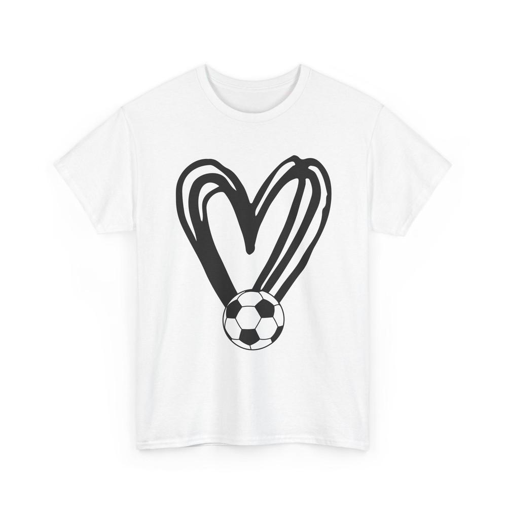 Soccer T-Shirt Soccer Heart Sports Lovers Players Women Men T-Shirt