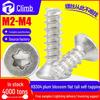 304 Stainless Steel Plum Countersunk Flat Head Self-Tapping Screws M2/M3/M4