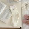 Женские гольфы до середины икры с весенним клетчатым цветочным узором, милые и легкие махровые гольфы