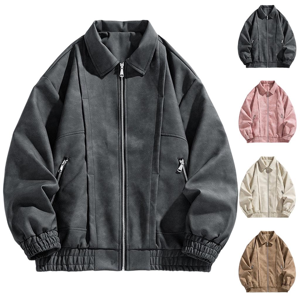 Handsome Fashion Flight Lapel Jacket All Kinds Of Loose Casual Retro Jacket