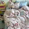 Washed Cotton Four-piece Set, Small Fresh Quilt Cover, Dormitory Bed Sheet Three-piece Set, Bedding