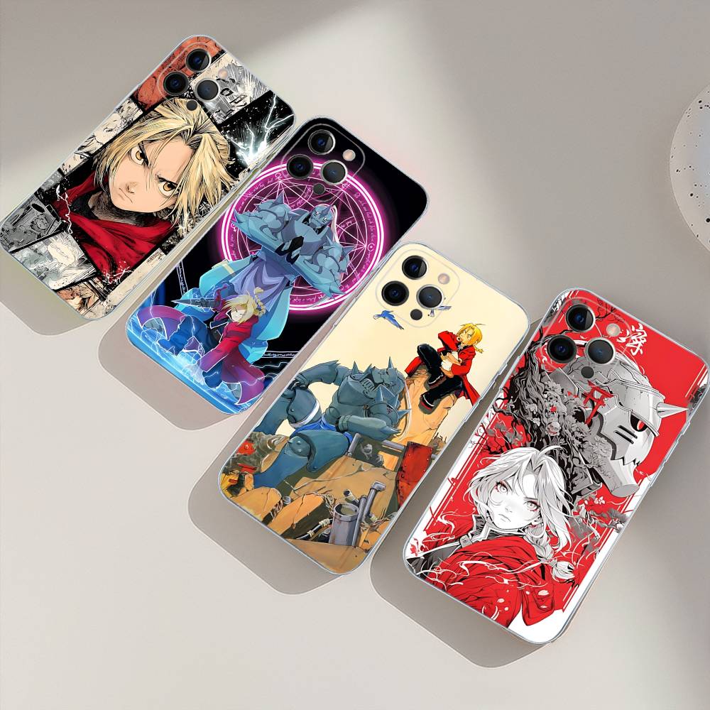 Аниме F-Fullmetal A-Alchemist Прозрачный чехол для телефона для iPhone 16 15 14 13 12 11 Pro Max Plus Мягкая накладка
