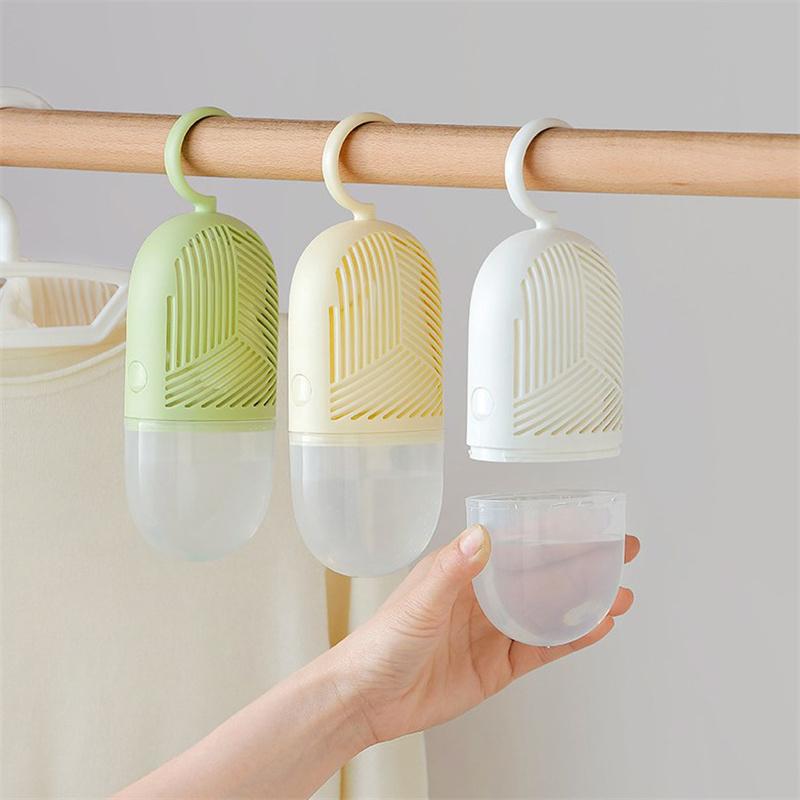 Коробка для осушения одежды, многоразовые подвесные осушители воздуха, антиплесень, с водосборником и крючком для шкафа-купе