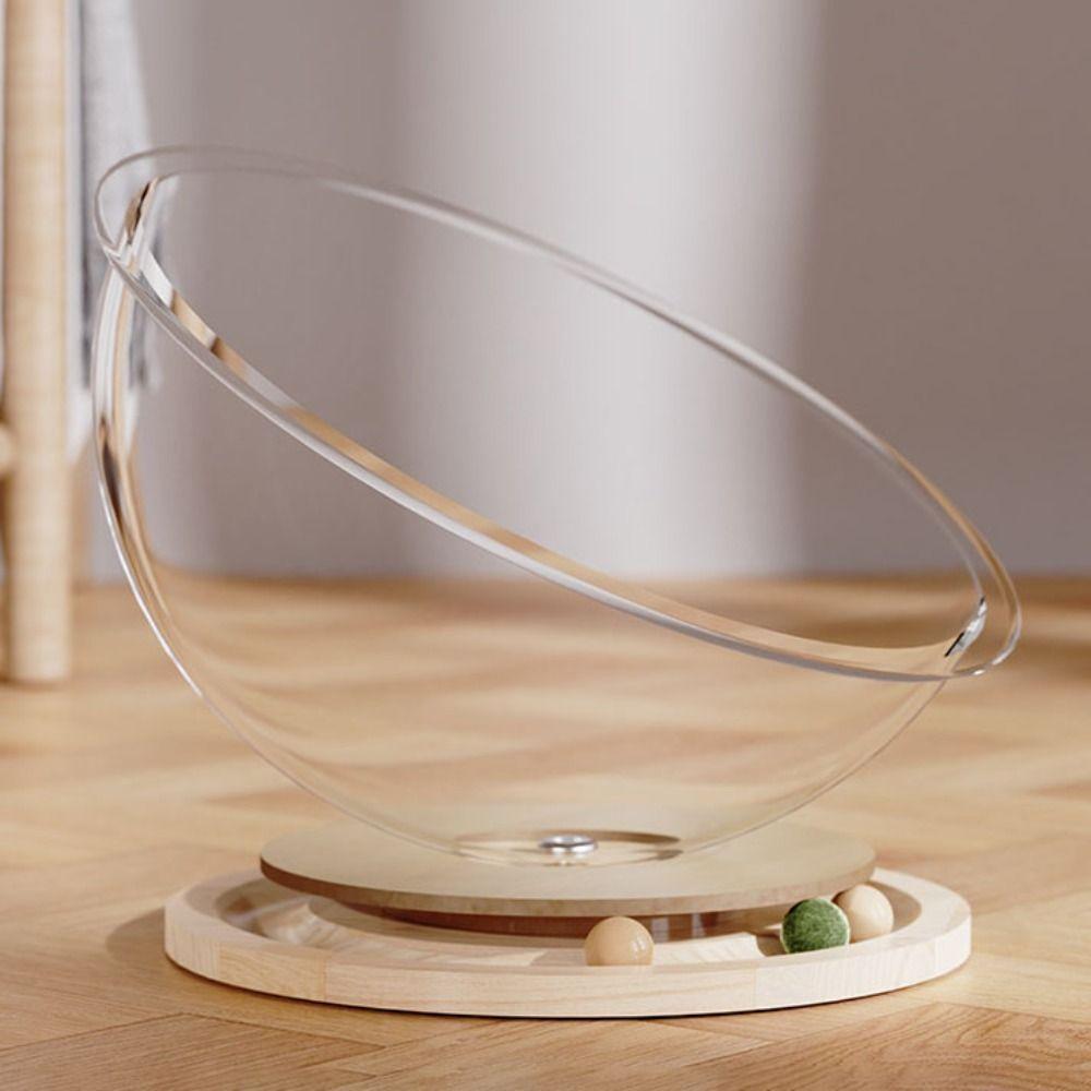 Transparnt Space Capsule Cat Bed Round Cat Toys Good Load Bearing Cat Sleeping Nest Kitten