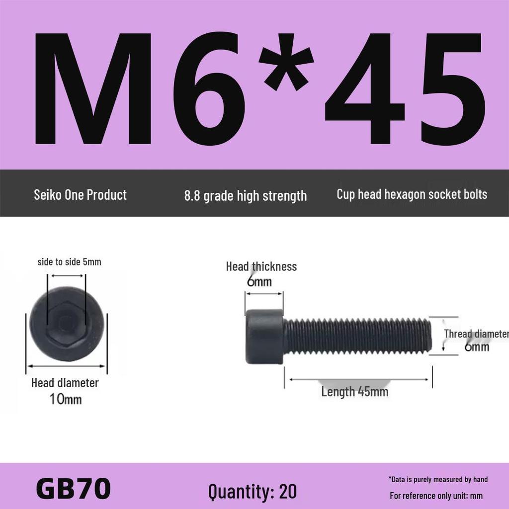 8.8 High-Strength Socket Head Cap Screw Bolt (M4-M16)