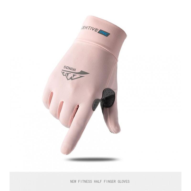 Men Women Ice Silk Gym Workout Fishing Gloves Full Finger UV Protection Breathable Durable