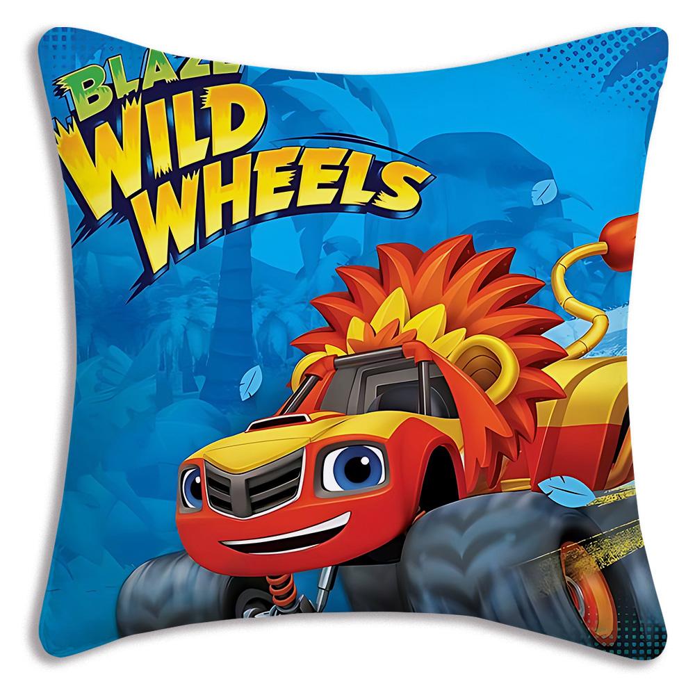 Чехлы на подушки 'Вспыш и Чудо-машинки' Мультяшные Декоративные для дивана Домашние Двусторонние Печать Короткий Плюш Милый Чехол для Подушки