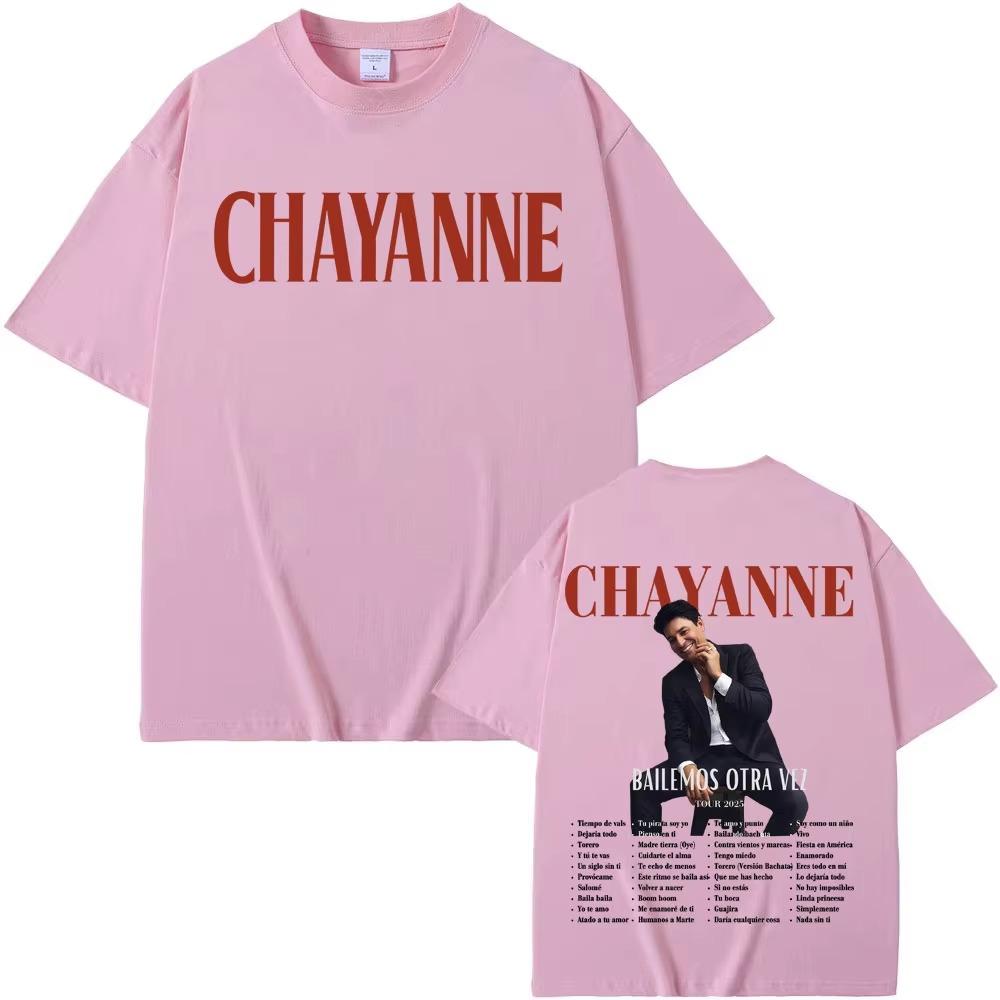 Футболка Singer Chayanne Bailamos Otra Vez Album Tour 2025 Мужская одежда 90-е Винтажная Хип-хоп футболка Летние топы Футболки с круглым вырезом