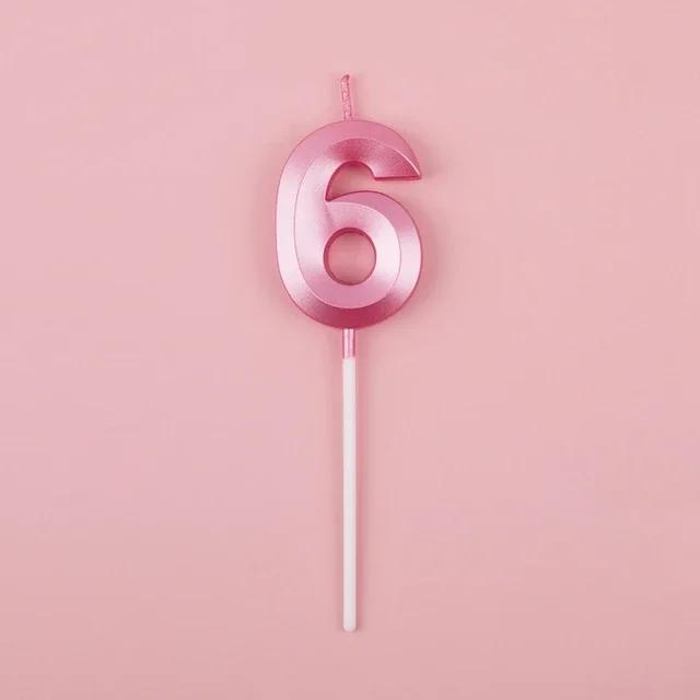 1pc Birthday Cake Topper Candles Blue Pink Birthday Digital Candle Memorial Day Party Cake Decor For Girl Boys Cake Accessories