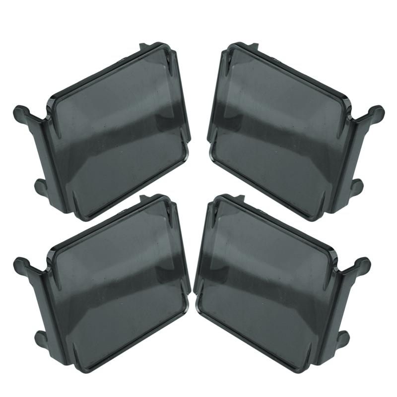 4pcs Protective Lens Cover For 3x3 Inch Square Cube Pods LED Work Light Bar Fog Lamp Driving Light Black PC