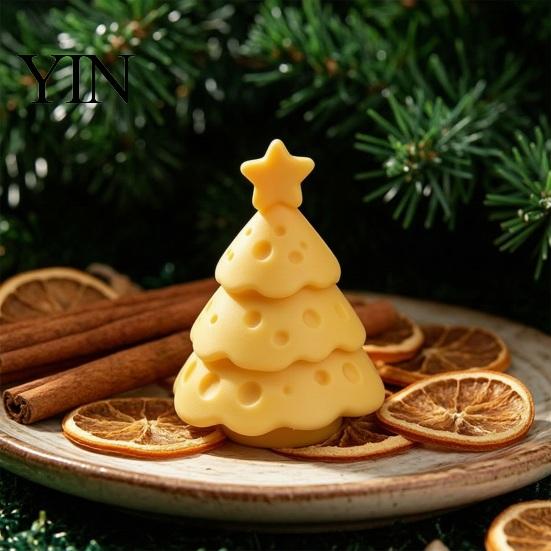 3D-печатный праздничный декор Сырная ёлка, Рождественское украшение, Креативная фигурка с маленьким подарком для нее, Звезда-верхушка, Милые рождественские настольные украшения