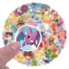 100 Листов Милых Наклеек-Граффити Pokemon Q-Версии для Детского DIY Дневника и Настольных Канцелярских Принадлежностей