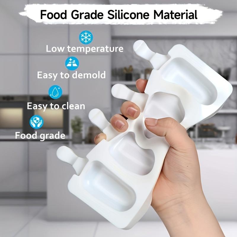 Силиконовая форма для мороженого Домашний аппарат для эскимо Многоразовая форма для кубиков льда DIY Домашний десерт Морозильная камера Форма для изготовления льда С палочками